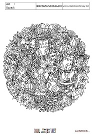 Mandala boyama sayfaları